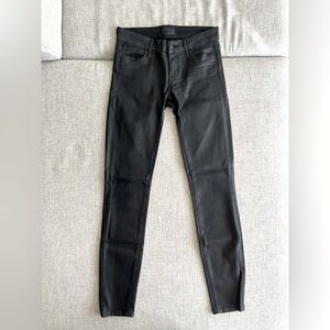Koral Black Coated Low Rise Skinny Jeans 26